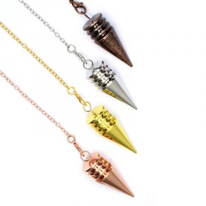 【Dowsing Pendulum】 Small Cone Metal Pendulum (Energy Healing Pendant)