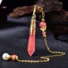 Cherry Quartz Crystal Pendulum