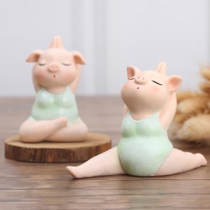 【Yoga Accessories】 Mini Ornaments of Yoga Pig
