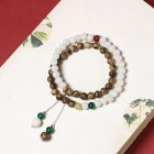 Mala Beads Double Loop White Bodhi Agarwood