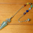 Green Aventurine 7 Chakra Dowsing Pendulum