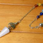 Pink Quartz Crystal Pendulum 7 Chakra