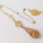 crazy agate crystal pendulum
